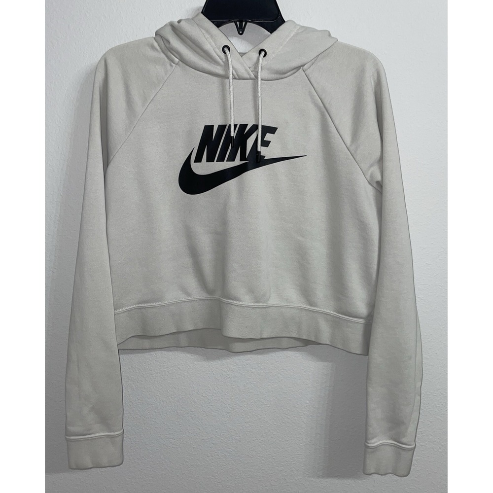 Nike Crop Top Womens Top Long Sleeve Pullover Grey Size Large